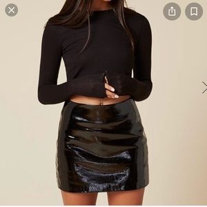 Reformation Patent Leather mini skirt, size 6